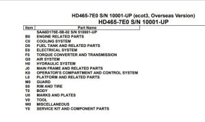 PART BOOK HD465